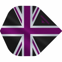 Masquedardos Feathers Mission Darts No 2 Std Alliance Union Jack black purple F3085