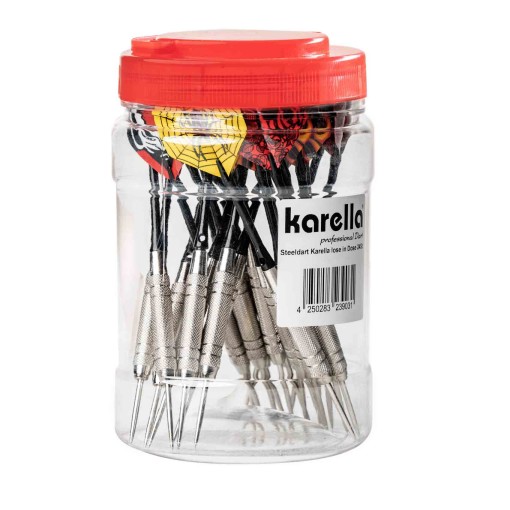 Masquedardos Pack De 24 Dardos Cuerpo Laton Karella Punta Metal Completos 8273.01