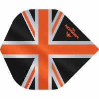 Masquedardos Feathers Mission Darts No 2 Std Alliance Union Jack black orange 150 F3132