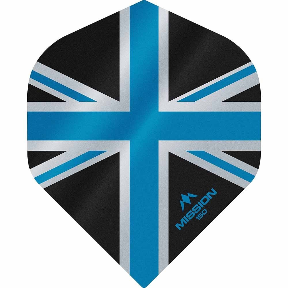 Masquedardos Plumes Mission Darts No 2 Std Alliance Union Jack noir bleu 150 F3137