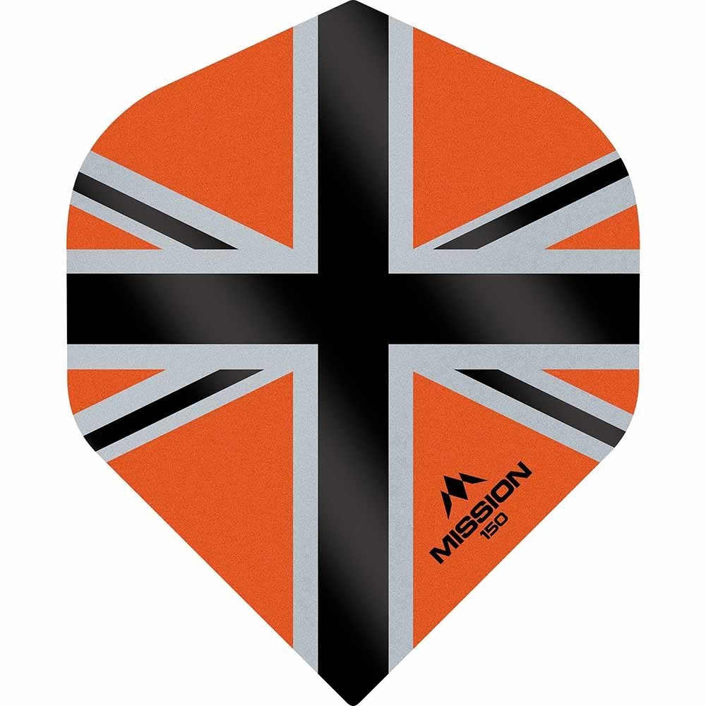 Masquedardos Suojat Mission Darts No2 Std Alliance-x Union Jack Musta Orankki 150 F3138