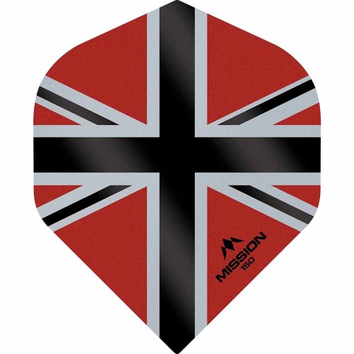 Masquedardos Peniaze Mission Darts No 2 Std Alliance-x Union Jack Čierna Červená 150 F3139