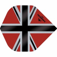 Masquedardos Plumas Mission Darts No2 Std Alliance-x Union Jack Negro Rojo 150 F3139