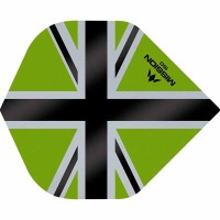 Masquedardos Plumas Mission Darts No 2 Std Alliance-x Union Jack Preto Verde 150 F3140