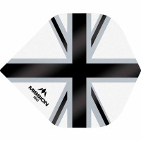 Masquedardos Plumas Mission Darts No2 Std Alliance-x Union Jack Negro Blanco 150 F3141