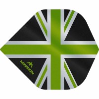 Masquedardos Piume Mission Darts Numero 2 Std Alliance Union Jack Nero Verde F3083