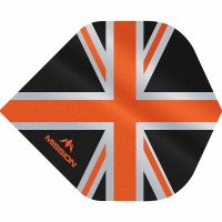 Masquedardos Feathers Mission Darts No 2 Std Alliance Union Jack black orange F3084