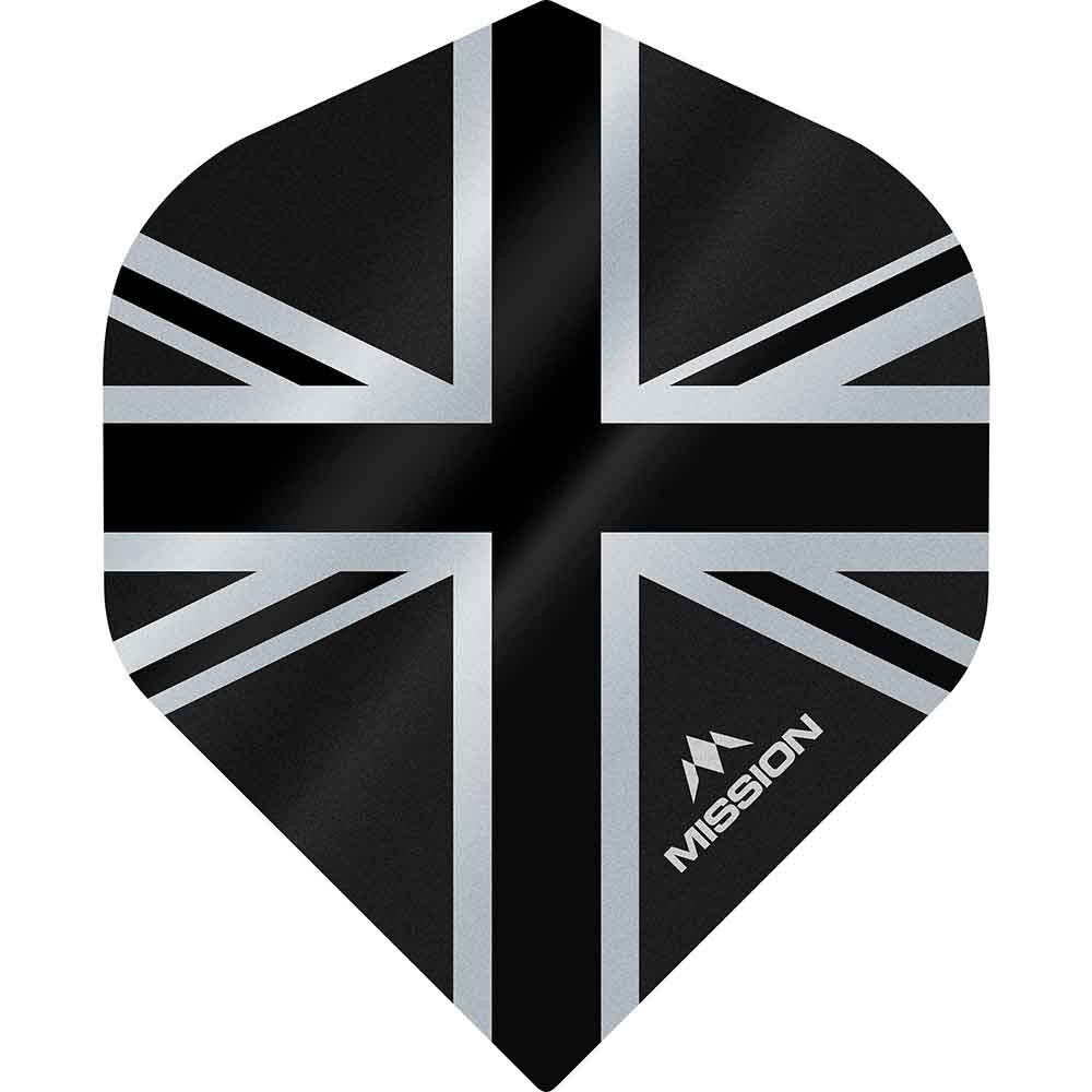 Masquedardos Feathers Mission Darts No 2 Std Alliance Union Jack black F3087