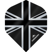 Masquedardos Feathers Mission Darts No 2 Std Alliance Union Jack black F3087