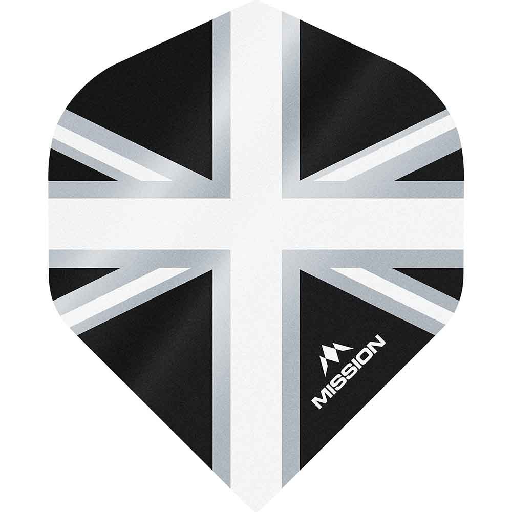 Masquedardos Peniaze Mission Darts Číslo 2 Std Alliance Union Jack čierny biely