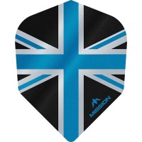 Masquedardos Feathers Mission Darts No 6 Alliance Union Jack black blue F3097