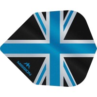 Masquedardos Feathers Mission Darts No 6 Alliance Union Jack black blue F3097