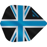 Masquedardos Feathers Mission Darts No 6 Alliance Union Jack black blue F3097