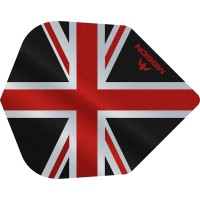 Masquedardos Feathers Mission Darts No 6 Alliance Union Jack black red