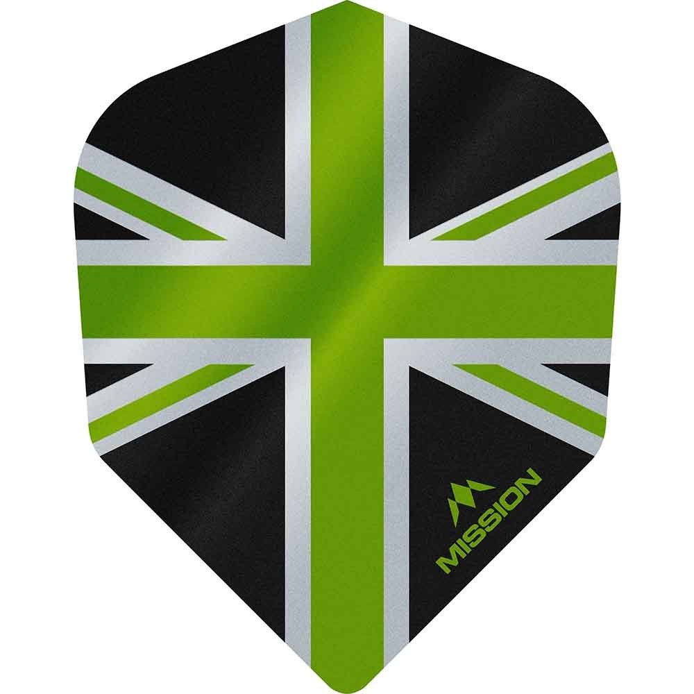 Masquedardos Feathers Mission Darts No 6 Alliance Union Jack black green