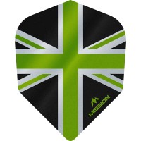 Masquedardos Feathers Mission Darts No 6 Alliance Union Jack black green