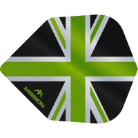 Masquedardos Feathers Mission Darts No 6 Alliance Union Jack black green