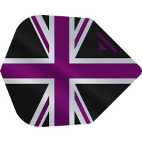 Masquedardos Feathers Mission Darts No 6 Alliance Union Jack black purple F3101