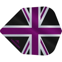 Masquedardos Feathers Mission Darts No 6 Alliance Union Jack black purple F3101