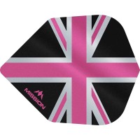 Masquedardos Feathers Mission Darts No 6 Alliance Union Jack black pink F3102