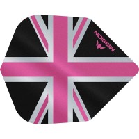 Masquedardos Feathers Mission Darts No 6 Alliance Union Jack black pink F3102