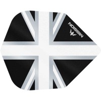 Masquedardos Feathers Mission Darts No 6 Alliance Union Jack black white F3104