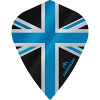 Masquedardos Feathers Mission Darts Kite Alliance Union Jack black and blue F3089