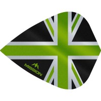 Masquedardos Plumas Mission Darts Kite Alliance Union Jack Negro Verde F3091