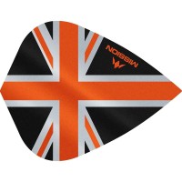 Masquedardos Feathers Mission Darts Kite Alliance Union Jack black orange F3092