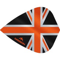 Masquedardos Feathers Mission Darts Kite Alliance Union Jack black orange F3092