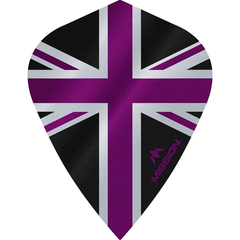 Masquedardos Feathers Mission Darts Kite Alliance Union Jack black purple F3093