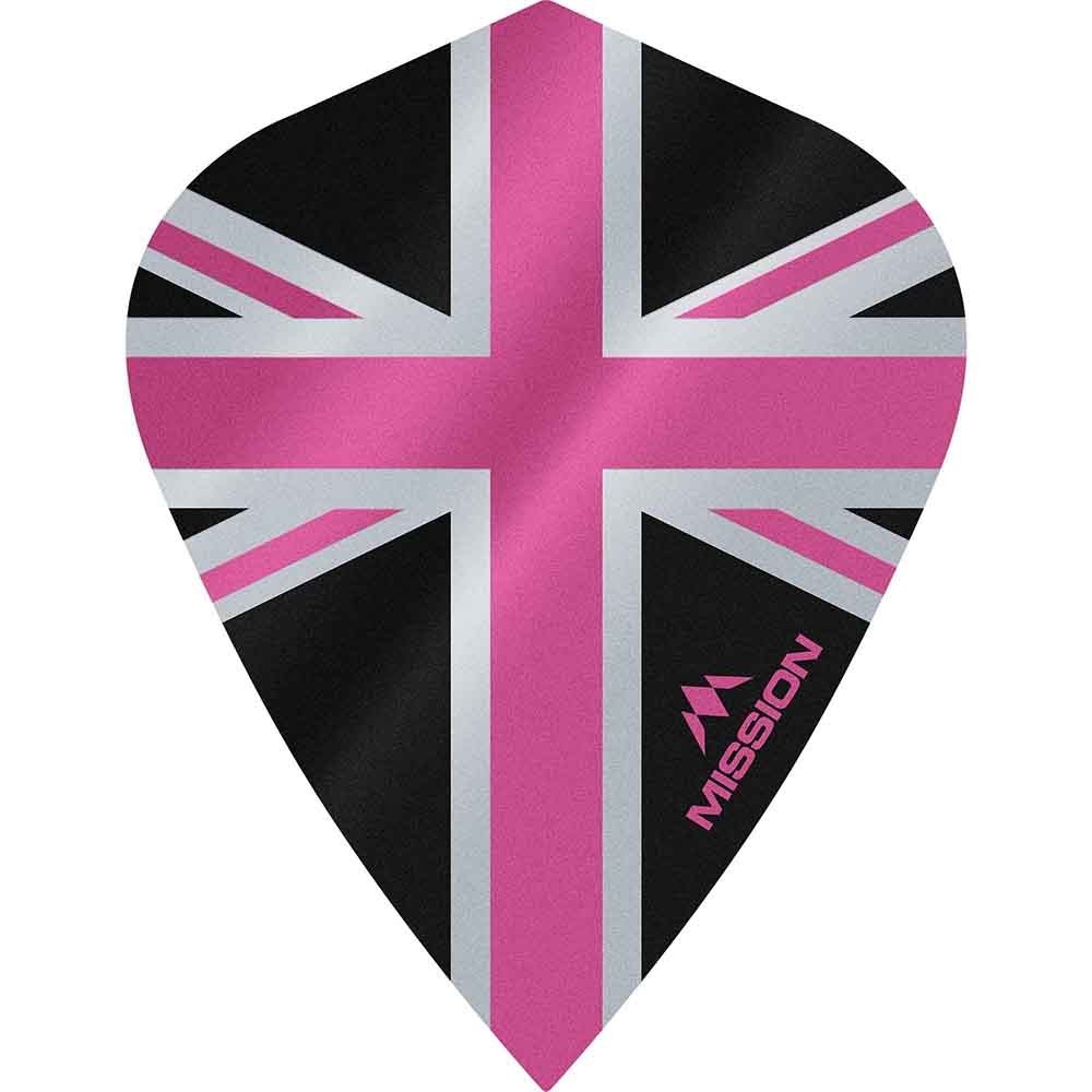 Masquedardos Plumas Mission Darts Kite Alliance Union Jack Negro Rosa