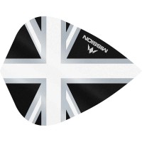 Masquedardos Feathers Mission Darts Kite Alliance Union Jack black white F3096