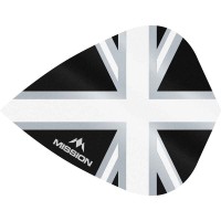 Masquedardos Feathers Mission Darts Kite Alliance Union Jack black white F3096