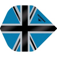 Masquedardos Feathers Mission Darts No 2 Std Alliance-x Union Jack black and blue F3105