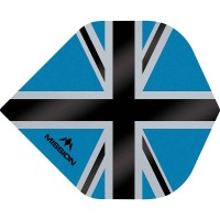 Masquedardos Feathers Mission Darts No 2 Std Alliance-x Union Jack black and blue F3105