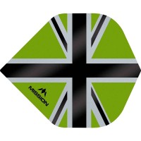 Masquedardos Feathers Mission Darts No 2 Std Alliance-x Union Jack black green F3107