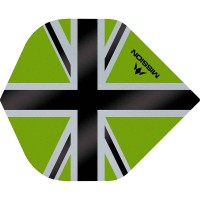 Masquedardos Feathers Mission Darts No 2 Std Alliance-x Union Jack black green F3107