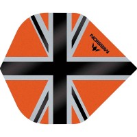 Masquedardos Feathers Mission Darts No 2 Std Alliance-x Union Jack black orange F3108