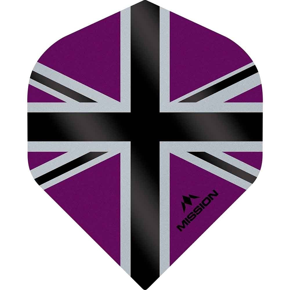 Masquedardos Fülle Mission Darts Nr. 2 Std Alliance-x Union Jack Schwarz Lila F3109