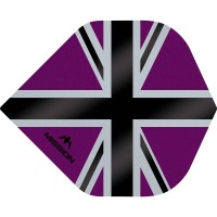 Masquedardos Feathers Mission Darts No 2 Std Alliance-x Union Jack black purple F3109