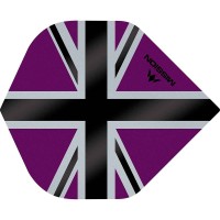 Masquedardos Feathers Mission Darts No 2 Std Alliance-x Union Jack black purple F3109