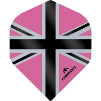 Masquedardos Feathers Mission Darts No 2 Std Alliance-x Union Jack black pink F3110