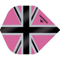 Masquedardos Feathers Mission Darts No 2 Std Alliance-x Union Jack black pink F3110