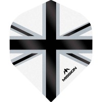 Masquedardos Feathers Mission Darts No 2 Std Alliance-x Union Jack black white F3111