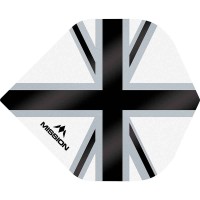 Masquedardos Feathers Mission Darts No 2 Std Alliance-x Union Jack black white F3111