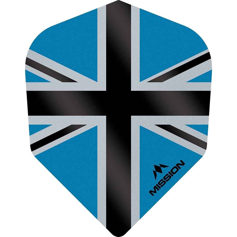 Masquedardos Feathers Mission Darts No 6 Std Alliance-x Union Jack black blue F3119