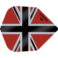 Masquedardos Feathers Mission Darts No 6 Std Alliance-x Union Jack black red F3120