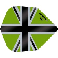 Masquedardos Feathers Mission Darts No 6 Std Alliance-x Union Jack black green