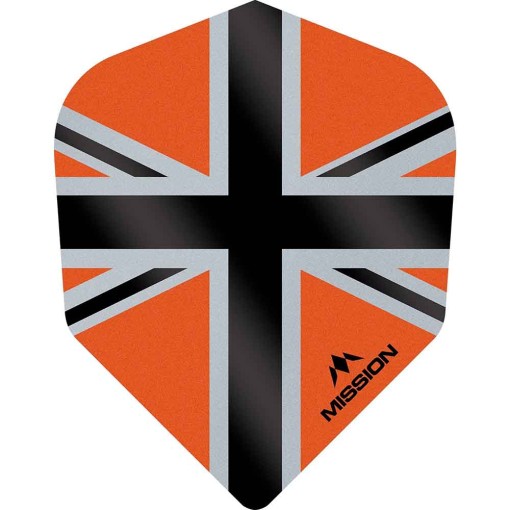 Masquedardos Fülle Mission Darts Nr. 6 Std Alliance-x Union Jack Schwarz Orange F3122